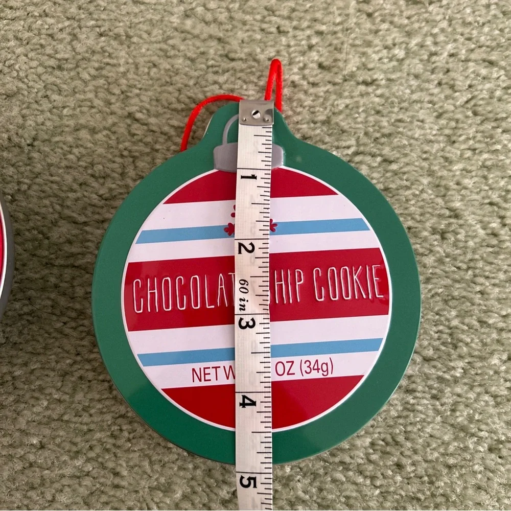 Lot of 3 empty Chocolate Cookie Ornament Tin box for Christmas